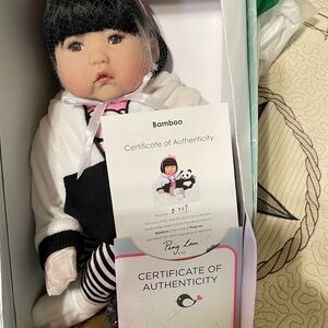 Bamboo Baby Doll with Black Hair